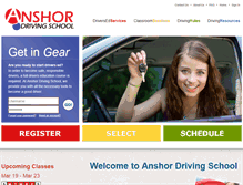 Tablet Screenshot of anshordriving.com